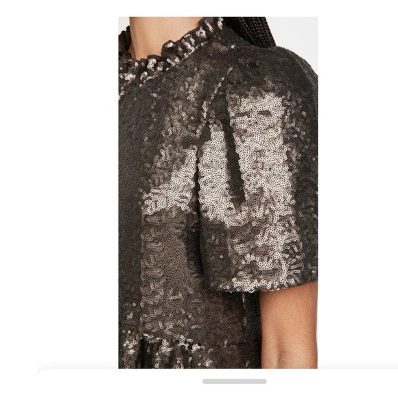 Sea New York Metallic Sequin Tiered Dress - Picture 4 of 7